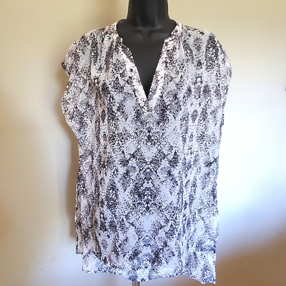 George Print Sheer Top